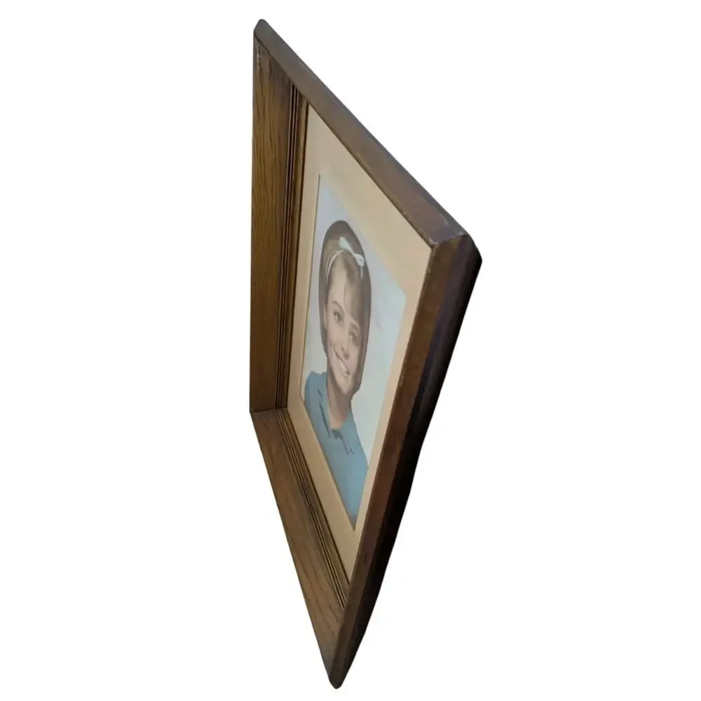 Vtg Mid Century Walnut Deep Cove Gallery Picture Art Frame 16x20 Solid Wood USA